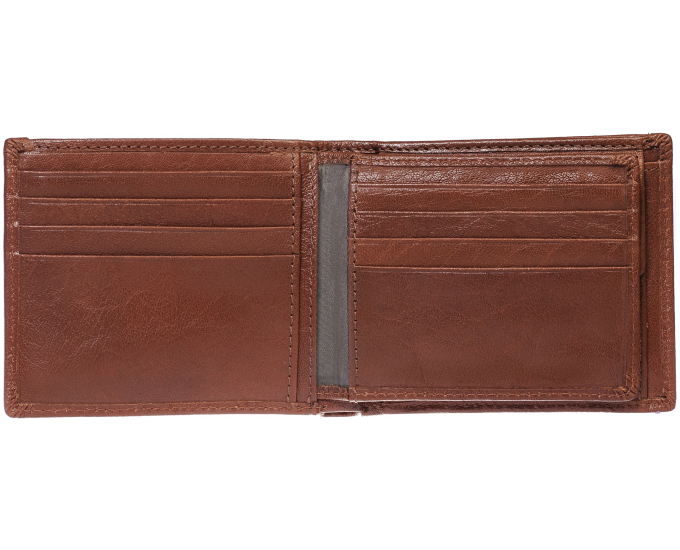Pánská kožená peněženka SEGALI 70076 tmavý koňak