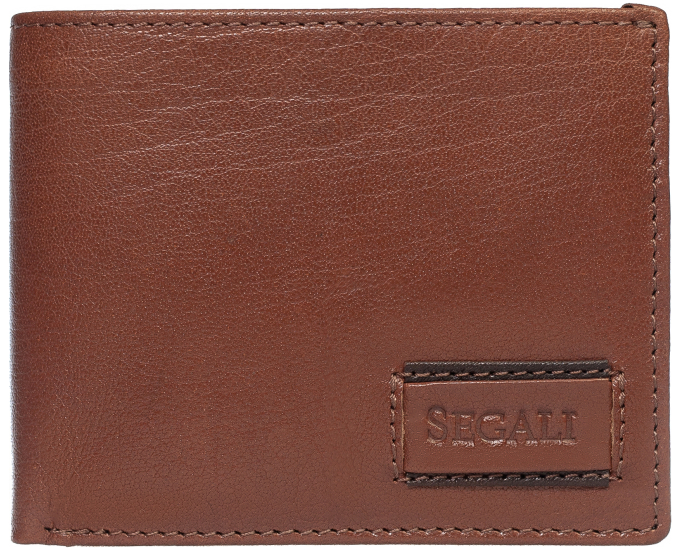 Pánská kožená peněženka SEGALI 70076 tmavý koňak