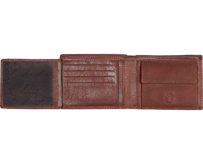 Pánská peněženka kožená SEGALI 70078 tmavý koňak