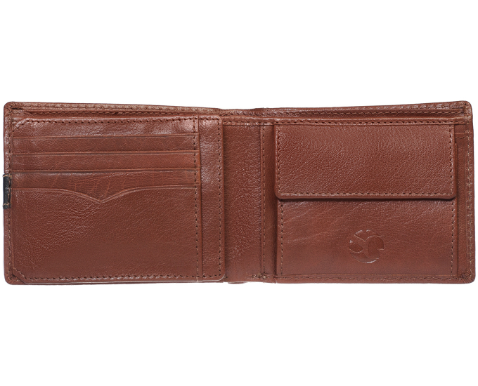 Pánská peněženka kožená SEGALI 70078 tmavý koňak