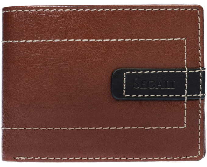 Pánská peněženka kožená SEGALI 70078 tmavý koňak