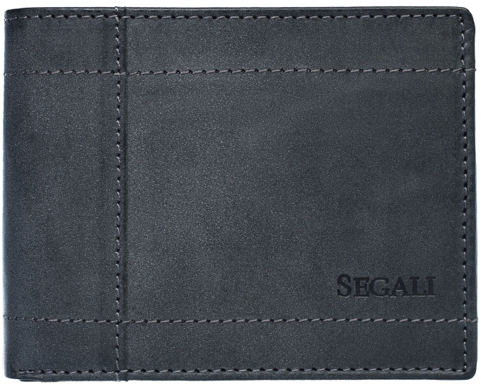 Pánská kožená peněženka SEGALI W 70085 šedá