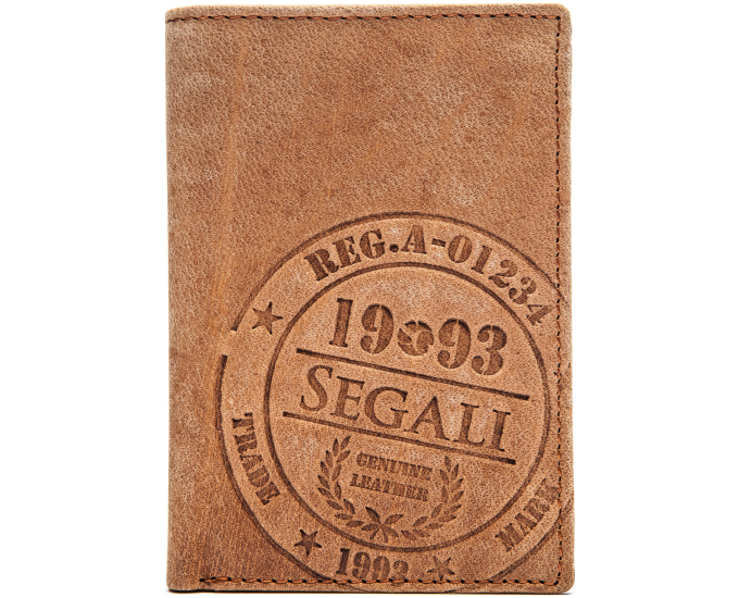 Pánská kožená peněženka SEGALI 614824 tan
