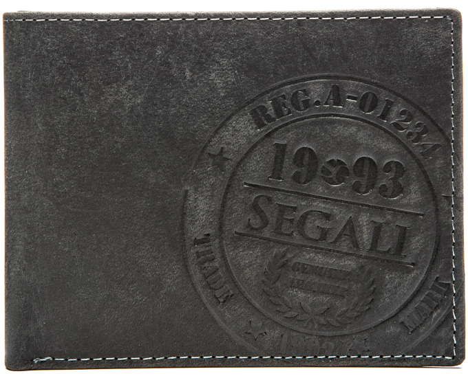Pánská kožená peněženka SEGALI 614818 černá