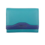 Dámská kožená peněženka SEGALI 61420 tyrkysová/modrá
