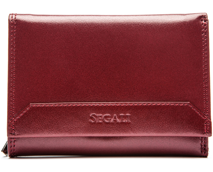 Dámská kožená peněženka SEGALI 60100 B cherry red