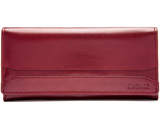 Dámská kožená peněženka SEGALI 60225 cherry red