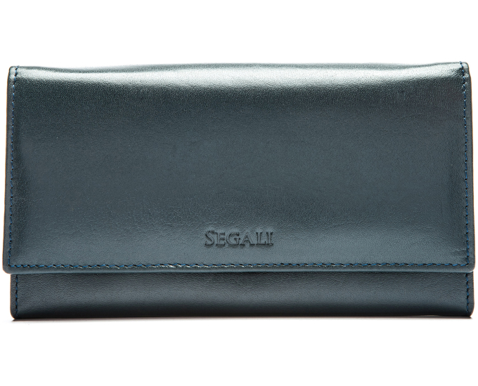 Dámská kožená peněženka SEGALI 61336 A modrá
