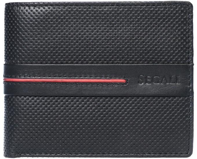 Pánská peněženka kožená SEGALI 2782 černá/červená