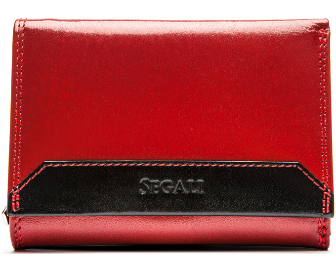 Dámská kožená peněženka SEGALI 100 B červená
