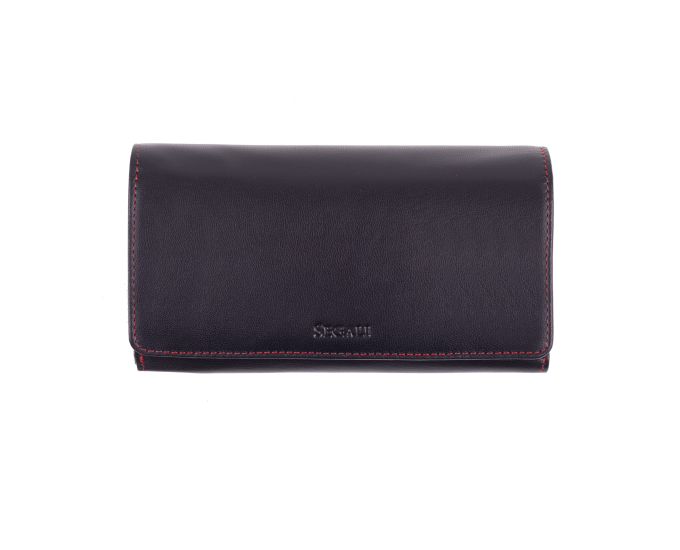 Dámská kožená peněženka SEGALI 09 černá/červená