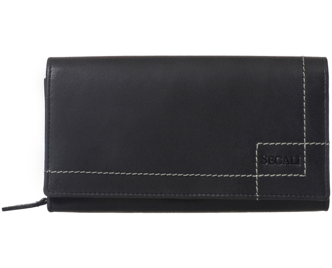 Dámská kožená peněženka SEGALI 07 černá