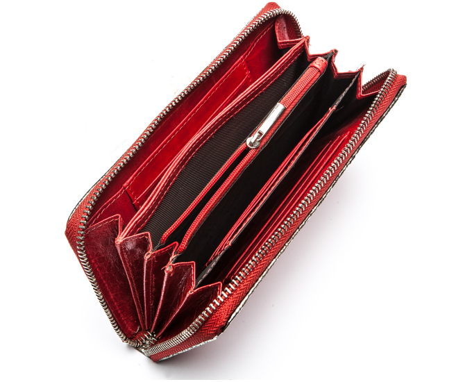 Dámská kožená peněženka SEGALI 612 06 9086 fiama červená