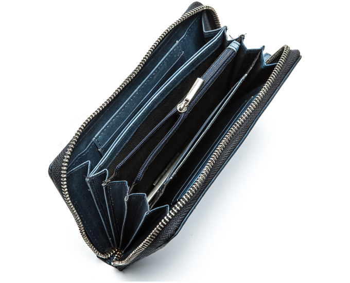 Dámská kožená peněženka SEGALI 612 06 9086 modrá