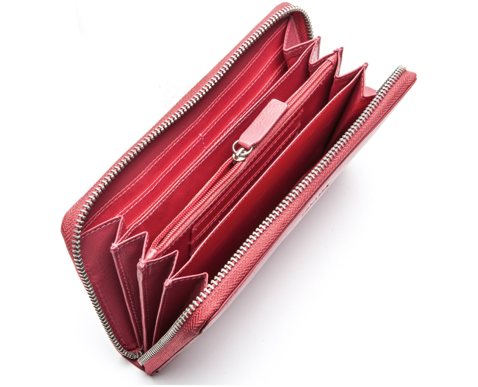 Dámská kožená peněženka SEGALI SG 1084 magenta/šedá