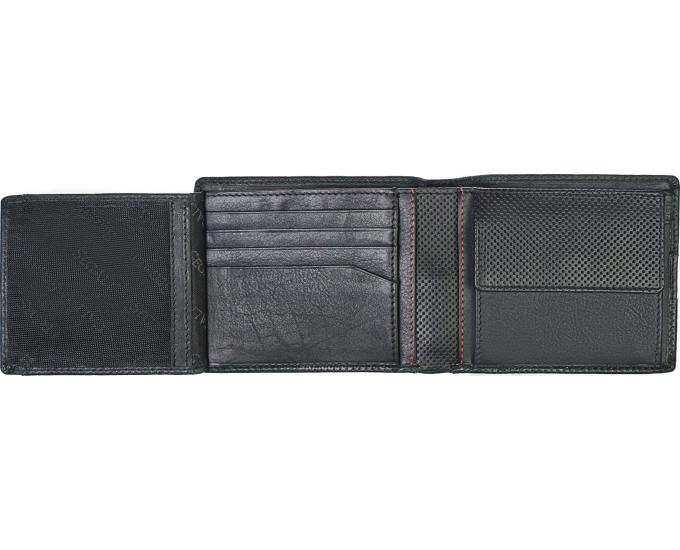 Pánská kožená peněženka SEGALI 2783 černá/červená