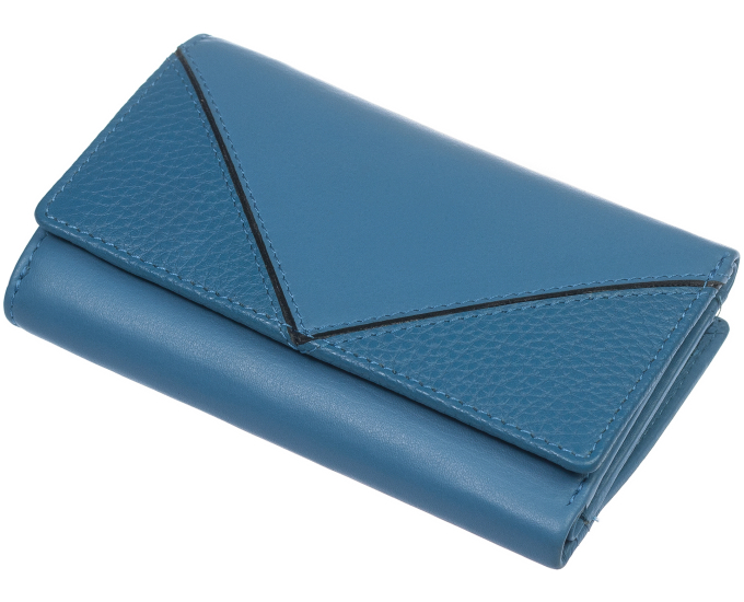 Dámská kožená peněženka SEGALI 3319 nappa modrá/černá