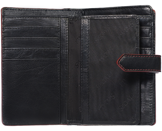 Dámská peněženka kožená SEGALI 3743 černá/červená