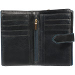 Dámská kožená peněženka SEGALI 3743 černá/modrá