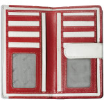 Dámská kožená peněženka SEGALI 668 N saffiano červená/béžová