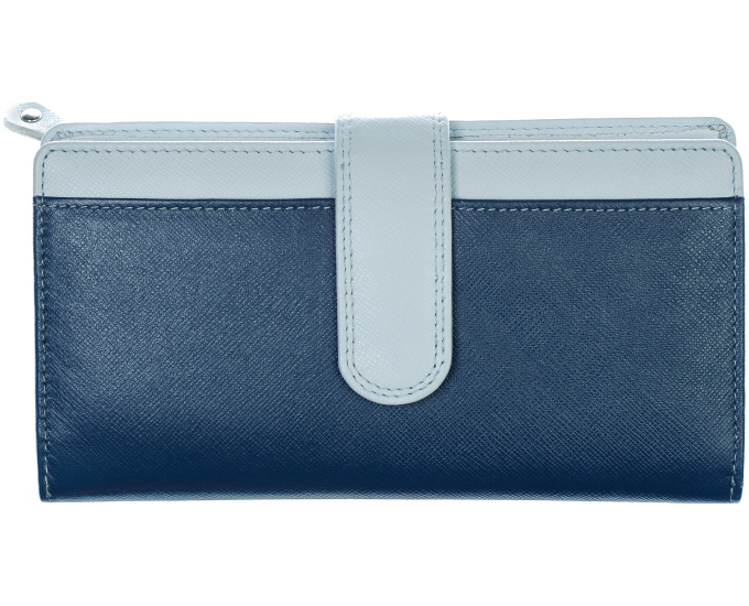 Dámská kožená peněženka SEGALI 668 N saffiano modrá/lehce modrá