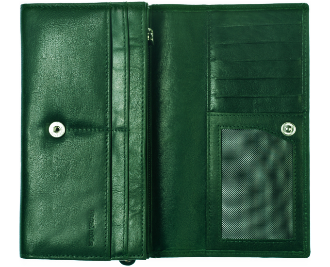 Dámská kožená peněženka SEGALI 28 flat marwell zelená