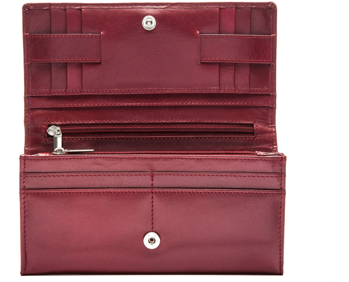 Dámská kožená peněženka SEGALI 6362V05 cherry red