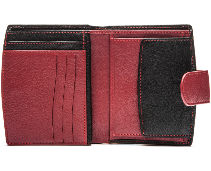 Dámská kožená peněženka SEGALI 61071 černá/červená