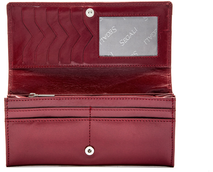 Dámská kožená peněženka SEGALI 60225 cherry red