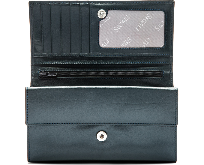 Dámská kožená peněženka SEGALI 61336 A modrá