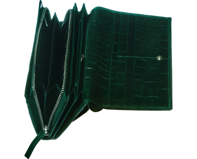 Dámská kožená peněženka SEGALI 910 19 9125 zelená