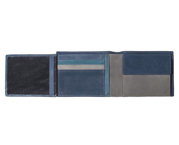 Pánská kožená peněženka SEGALI 730 115 004 modrá