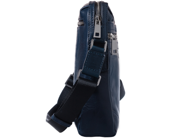 Pánský kožený crossbag SEGALI 346 tm. modrý