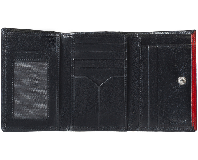 Dámská kožená peněženka SEGALI 100B černá/červená