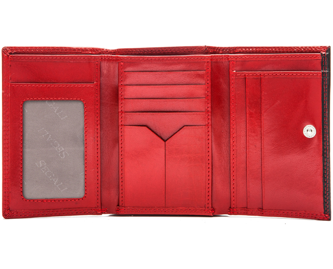 Dámská kožená peněženka SEGALI 100 B červená
