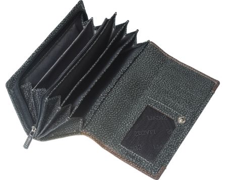 Dámská peněženka kožená SEGALI 61288 WO černá/hnědá