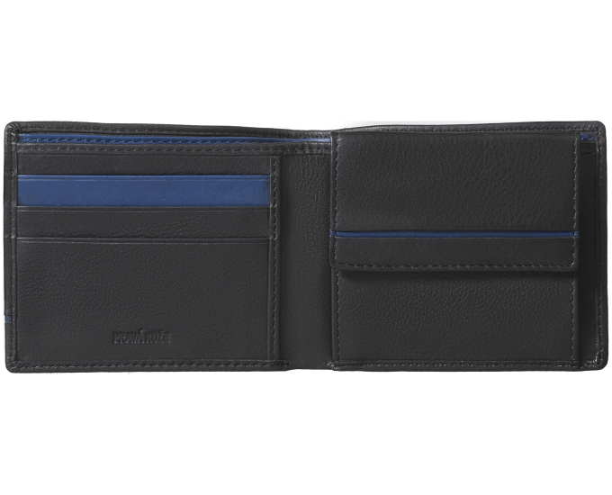 Pánská kožená peněženka SEGALI 1806 černá/modrá