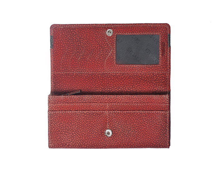 Dámská kožená peněženka SEGALI 2025 A WO červená/černá
