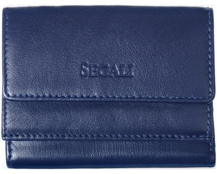 Dámská peněženka kožená SEGALI 1756 modrá