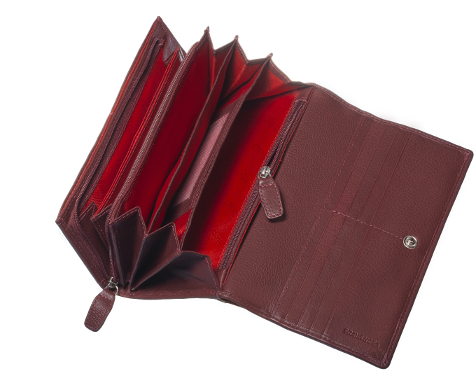 Dámská kožená peněženka SEGALI 6843/C02 portwine