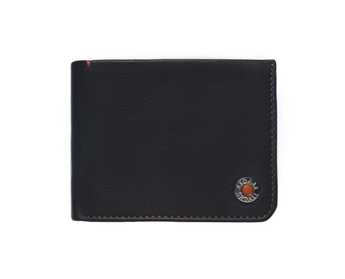 Pánská kožená peněženka SEGALI 4992 černá/oranžová