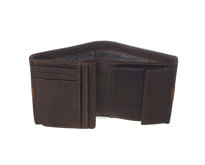 Pánská kožená peněženka SEGALI 81095 hnědá/tan