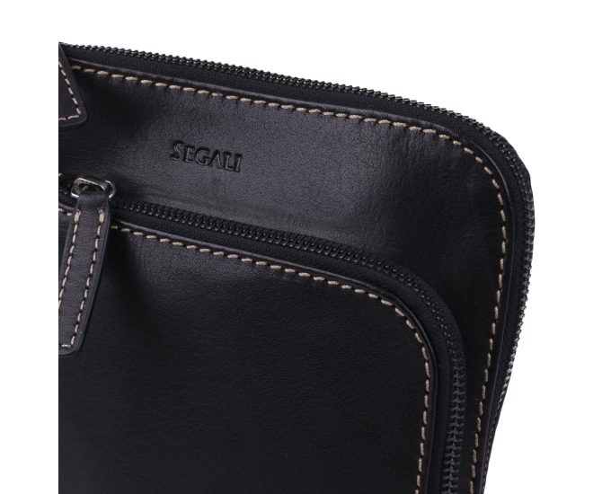 Pánská kožená taška přes rameno SEGALI 25579 černá