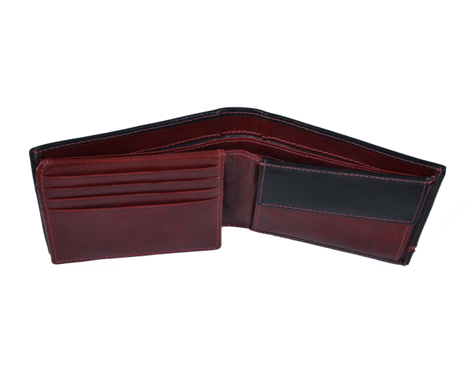 Pánská peněženka kožená SEGALI 753 115 026 černá/červená