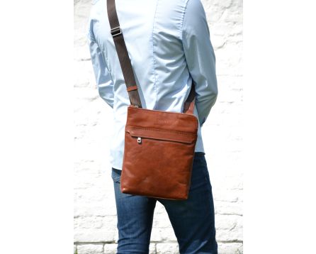 Pánský crossbag kožený SEGALI 439 koňak