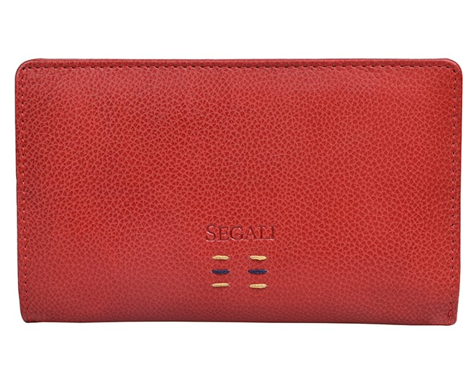 Dámská kožená peněženka SEGALI 7051 ST červená