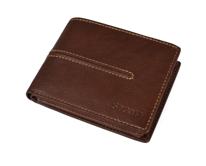 Pánská kožená peněženka s RFID SEGALI 7105 hnědá