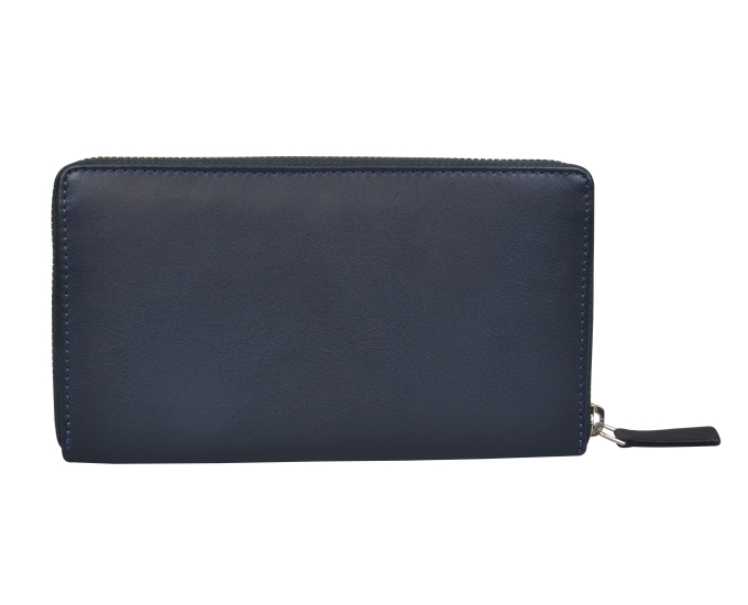 Dámská kožená peněženka SEGALI 7079 modrá/růžová