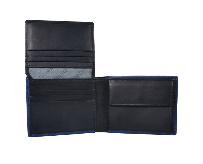 Pánská peněženka kožená SEGALI 929 204 2071 modrá/černá