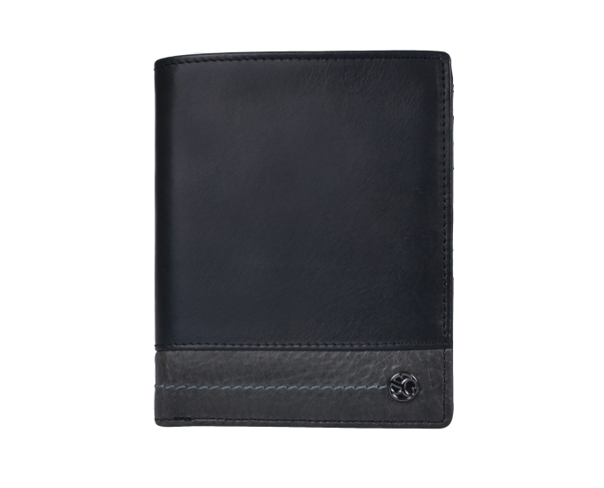 Pánská kožená peněženka SEGALI 951 320 2553 černá/šedá